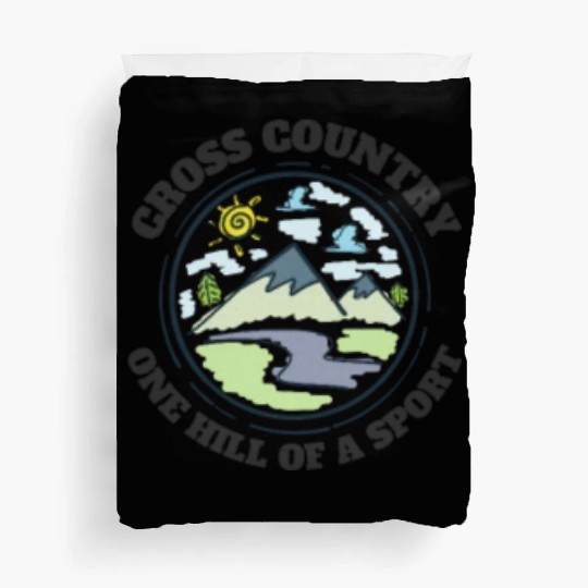 High School Running Duvet Covers, Cross Country Hills,