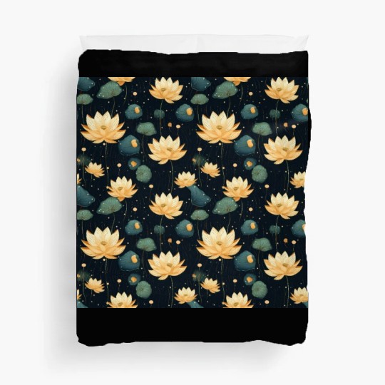 Serenity Blooms: Timeless Lotus Pattern Duvet Covers