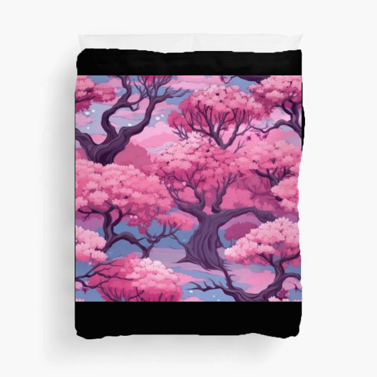 Anime Euphoria: Fantasy Cherry Blossom Dreamscape Duvet Covers