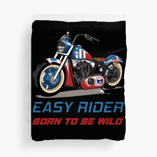 Easy Rider Motorcycle Chopper Stars and Stripes Duvet Covers