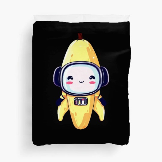 Kawaii Banana - Cyborg, Robot, Astronaut, Duvet Covers