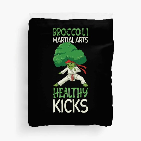 Broccoli Martial Arts Karate MMA Boxing Kicks Duvet Covers