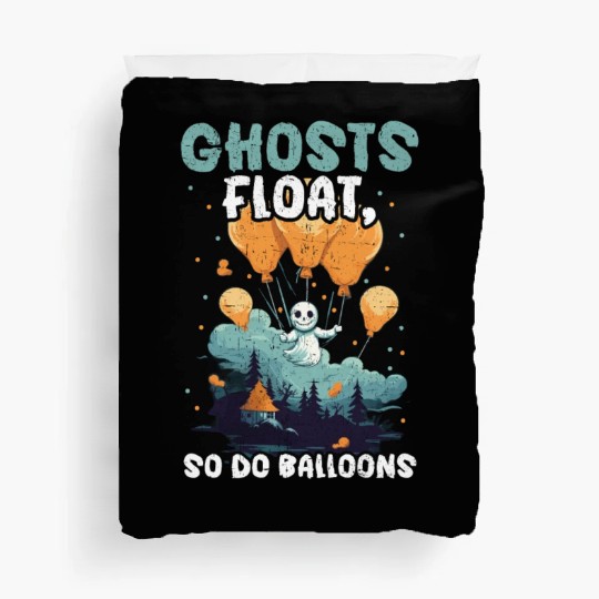 Balloon Halloween Trick Or Treat Spooky Boo Ghost Duvet Covers