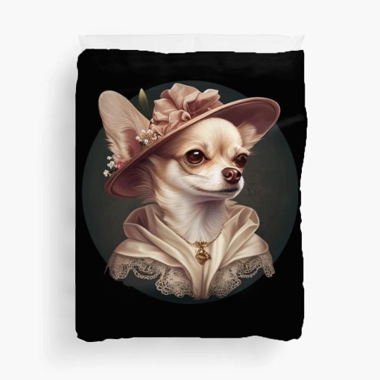 Chihuahua - English Lady Women Dress Dog Great Duvet Covers