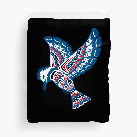 Native American Style Kingfisher Pacific Northwest Duvet Covers