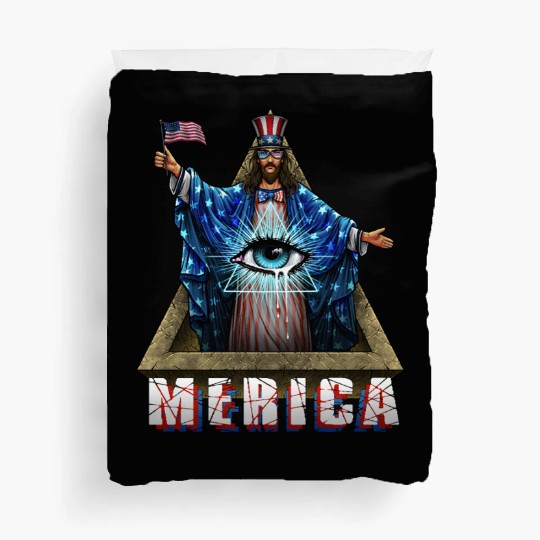 Merica Jesus Patriotic and Eye of Providence Duvet Covers