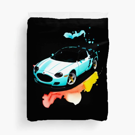 Running car Duvet Covers