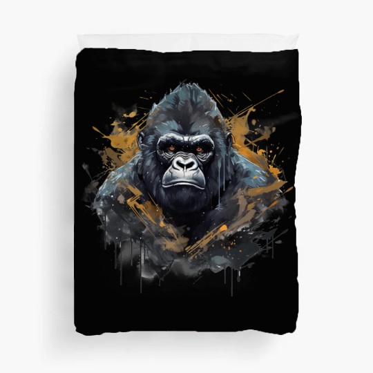 Gorilla King. Power in a Graffiti Style. Duvet Covers