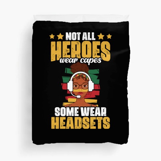Not All Heroes Wear Capes Awesome Melanated Duvet Covers