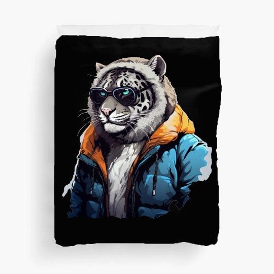 Street Style Snow Leopard | Leopard Lovers Duvet Covers