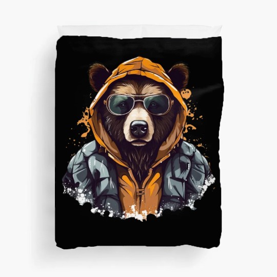 Street Style Brown Bear | Bear Lovers Duvet Covers