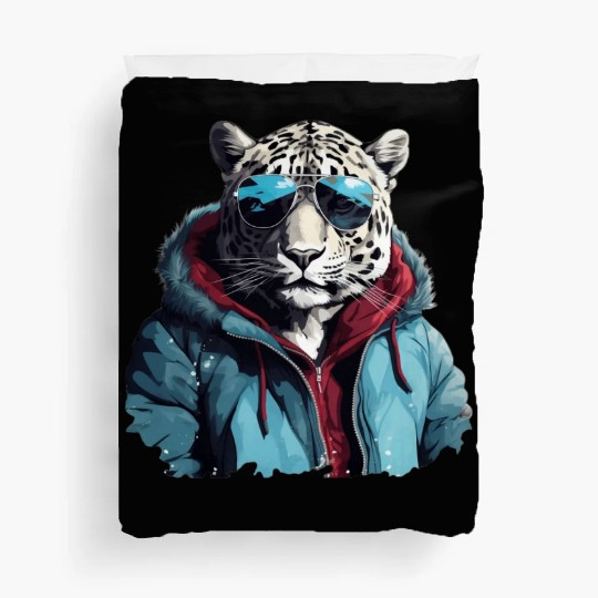 Street Style Snow Leopard | Leopard Lovers Duvet Covers
