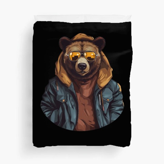 Street Style Brown Bear | Bear Lovers Duvet Covers