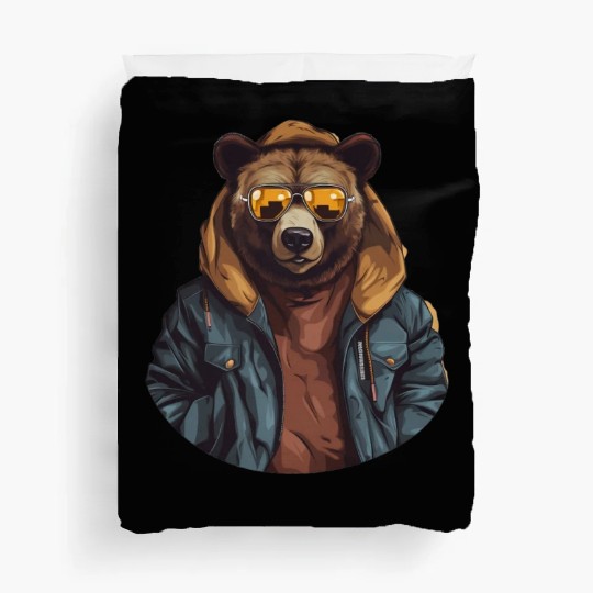 Street Style Brown Bear | Bear Lovers Duvet Covers