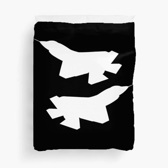 F35 silhouette Duvet Covers