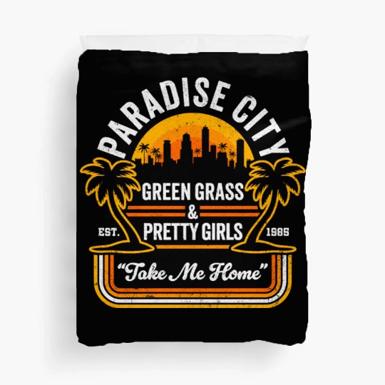 Funny 80's Classic Rock Parody: Paradise City Duvet Covers