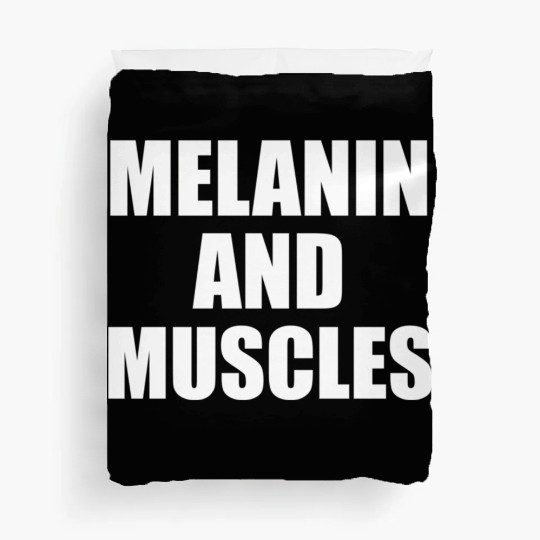 Melanin And Muscles Black Is Beautiful Workout Gym Duvet Covers