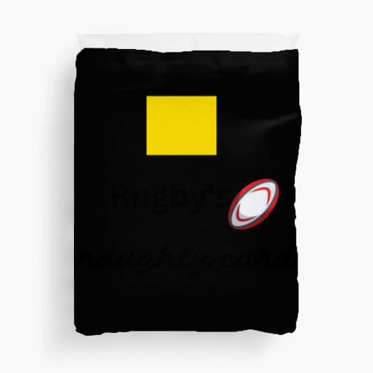 Rugby s naughty card, yellow card Duvet Covers
