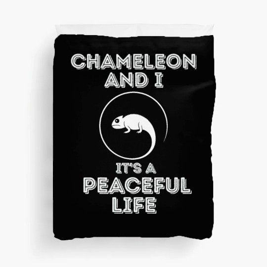 Chameleon and I, It's a Peaceful Life Duvet Covers