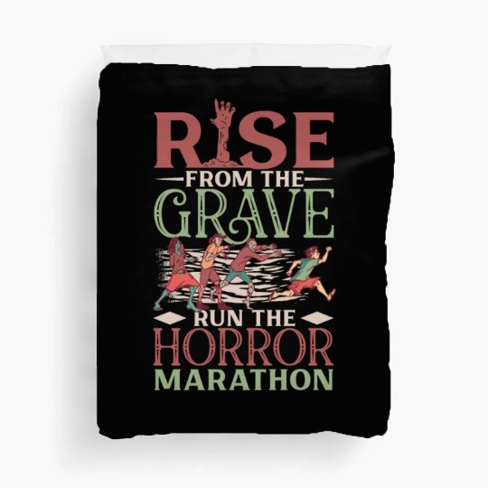 Horror Zombie Runner Half Marathon Running Jogging Duvet Covers