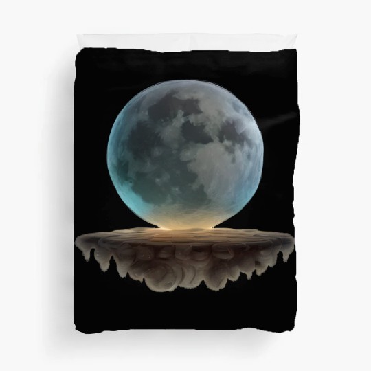 3 Dimensional (3D) Full Moon and Floating Island Duvet Covers