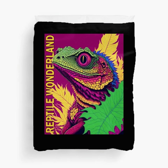 Psychedelic Reptile Wonderland Retro Designs 5 Duvet Covers