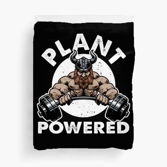 Gym Vegan Plant Powered Workout Duvet Covers