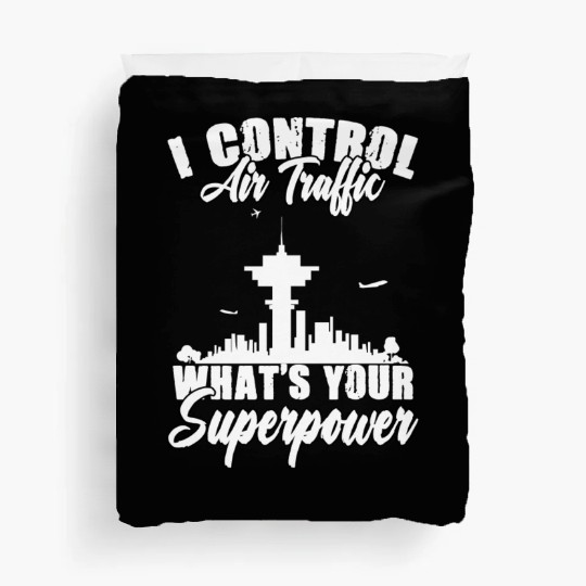 Air Traffic Control Funny Aviation For Atc Flight Duvet Covers