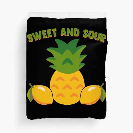 Pineapple And Lemon Vibes For Sweet And Sour Duvet Covers