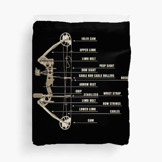 Outdoor Hunting Arch Anatomy Bow Definition Arrow Duvet Covers