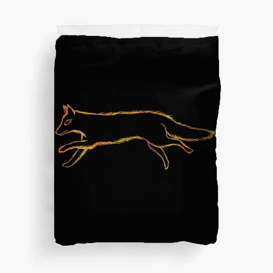 Running Red Fox Logo Duvet Covers