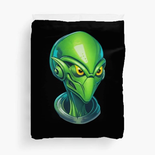 Cool Alien Cyborg Head Duvet Covers