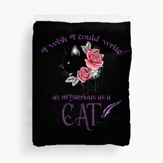 Mysterious Cat Edgar Allan Poe Duvet Covers