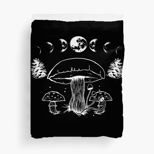 Mushroom Aesthetic Cute Fungi Lover Cottagecore Duvet Covers