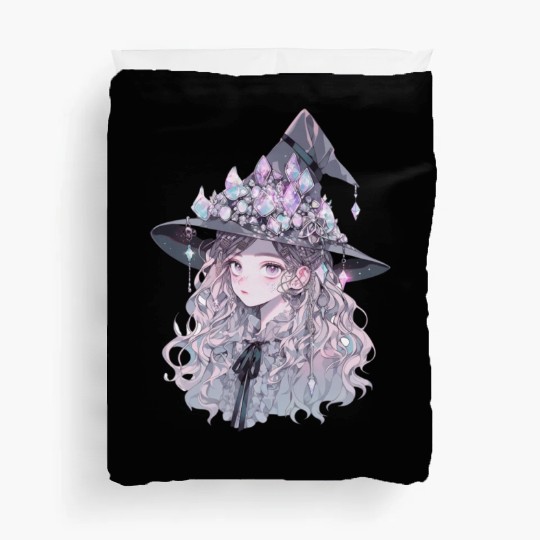 Pastel Goth Crystal Witch Duvet Covers