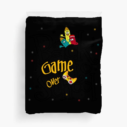 back to school game over Duvet Covers