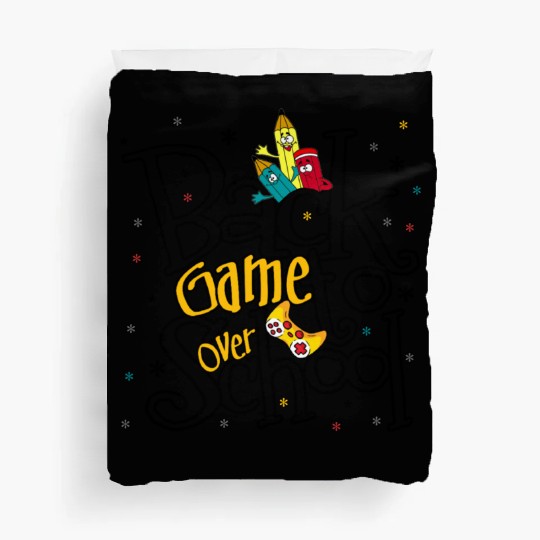 back to school game over Duvet Covers