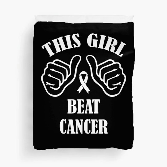 This Girl Beat Cancer Duvet Covers