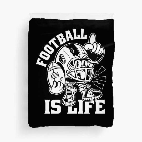 Football Is Life American Football Lover Game Day Duvet Covers
