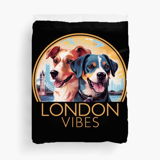 London Vibes England Cute Dogs Dog Lovers Duvet Covers