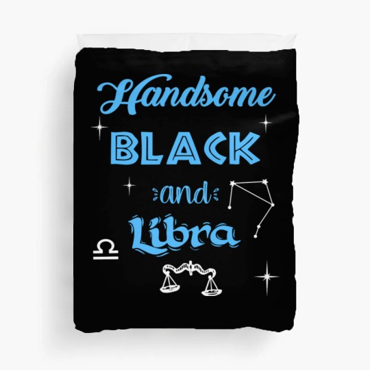 Handsome Black Libra Duvet Covers