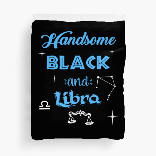 Handsome Black Libra Duvet Covers