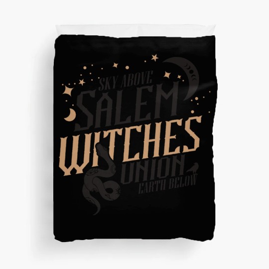 Salem Witches Union Black Duvet Covers