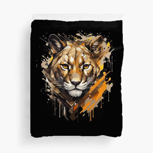 Graffiti Style Mountain Lion | Mountain Lion Lover Duvet Covers