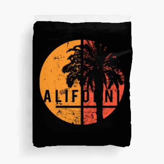 Long Beach California Cool Native Palm Tree Duvet Covers