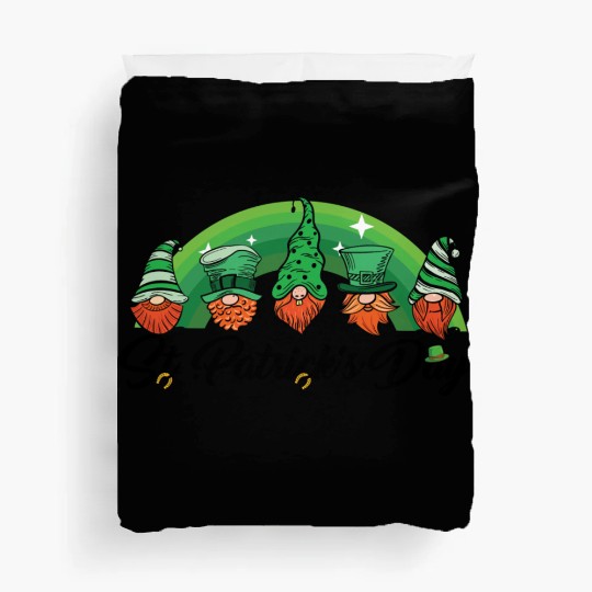 Saint Patrick s Day Horseshoe Clover Shamrock Duvet Covers