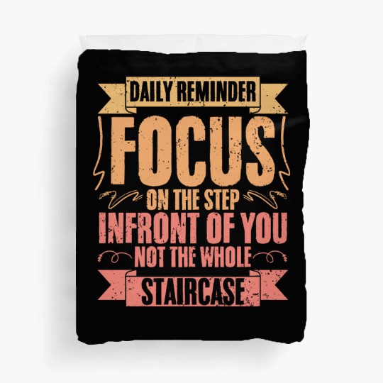 Daily Reminder Vintage Retro Affirmation A Duvet Covers