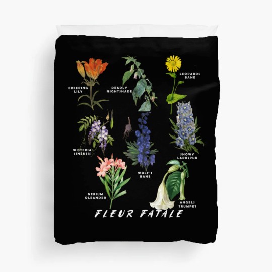 Botanist Gardening Fleur Fatale Poison Botaal Duvet Covers