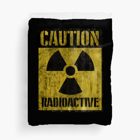 Grunge Caution Radioactive Post Apocalypse Zombie Duvet Covers