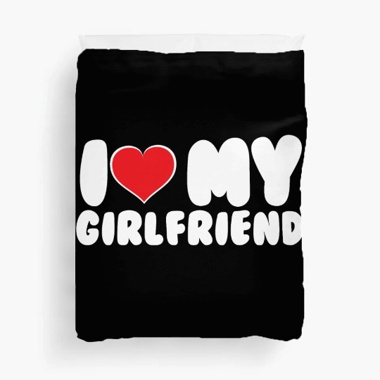 I Love My Girlfriend I Heart My Girlfriend GF Duvet Covers